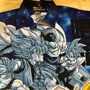 Dragon Ballz themed button down shirt